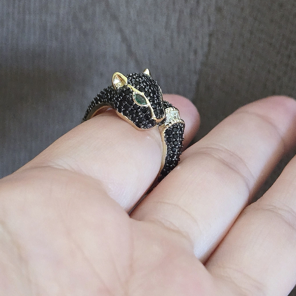 Cote d'Argent Black🖤 Panther Bypass Ring💍 - NWT